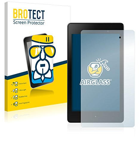 BROTECT Schutzglas für ASUS Nexus 7 Tablet 2 2013 Schutzfolie Made in Germany Panzer Folie Glas Displayschutz [Kratzfest 9H, Anti-Fingerprint]