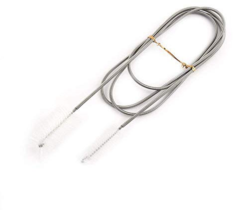 Cepillo de limpieza para tubos de acuario. Manguera con doble cepillo para limpieza de tubos, filtros, bombas de agua para acuario