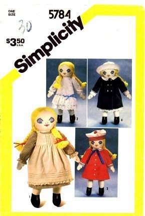 Simplicity 5784 Crafts Schnittmuster Melissa viktorianische Puppe & Kleiderschrank