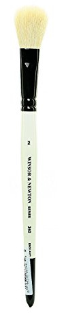 Winsor & Newton Series 240 Goat Hair Short Handle Brush-Wash #2, Aluminum Animal