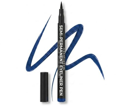 Stargazer Semi Permanent Eyeliner - Navy Blue Shade 04 | Waterproof 24 Hour Wear | Precision Tip | Smudge Resistant Liquid Liner