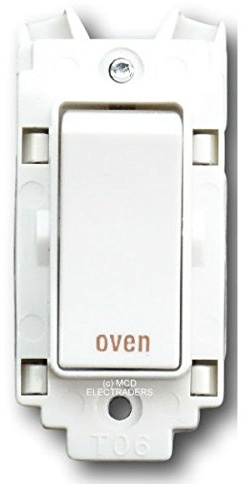 Crabtree 4460/OV Grid Switch DP 20 Amp Marked Oven