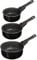 JJA 135112 CASSEROLES 16/18/20CM PIERRE + POIGNEES AMOVIBLES, Autre Black