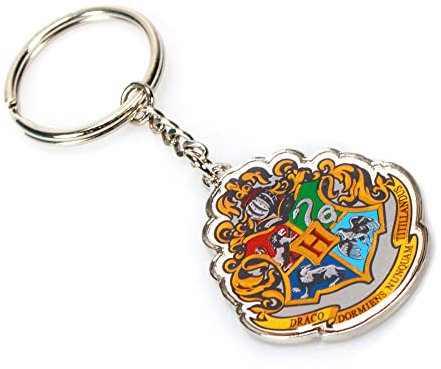 Harry Potter Porte-clés Poudlard en Acier Inoxydable Blanc 9 x 4 x 4 cm