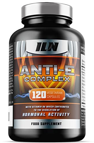 Anti-E Complex for Men - Natural Blocker & Regulation Complex - 1 Month Course - with D Aspartic Acid, Nettle Leaf, Resveratrol (120 Capsules)