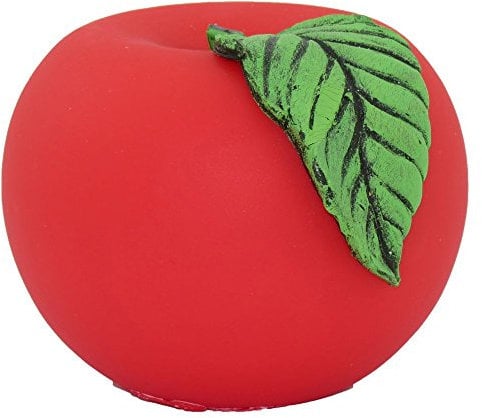 tradingbay24 Apfelkerze Velours matt Handarbeit Ø 10 cm Handmade Dekokerze Kugelkerze Obstkerze (rot)