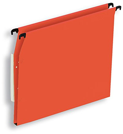 L'Oblique AZ Boîte de 25 dossiers suspendus armoire fond 15 mm kraft orange