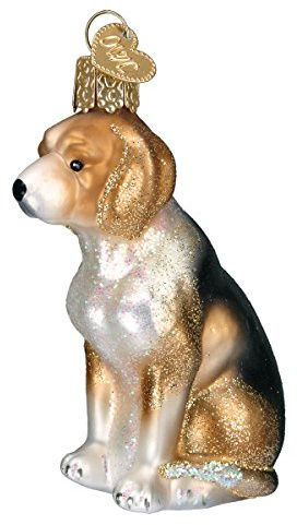 Old World Christmas Beagle Glass Blown Ornament for Christmas Tree, Handcrafted Holiday Decoration, Dog Collection