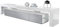 Vladon Lowboard Lima V2, Made in Germany, TV-Kommode mit 2 Klappen, 1 offenem Fach und 2 Glasablagen, Weiß Hochglanz/Avola-Anthrazit (189 x 38 x 35 cm)
