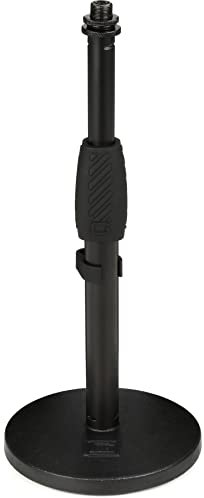 Gator Frameworks - GFW-MIC-0601 - stand da tavolo a base rotonda da 6 per microfono c/morsetto a torsione