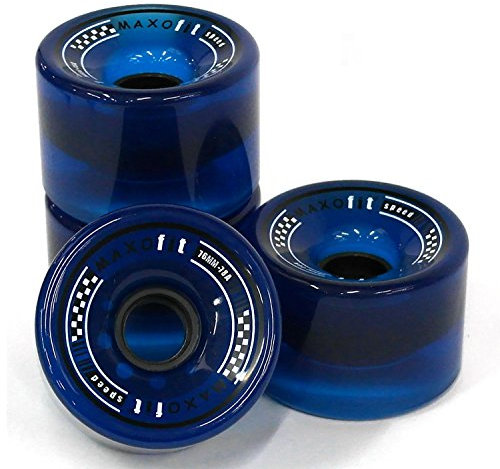 : MAXOfit® Longboard Rollen Big Boy Blau 76mm Durchmesser