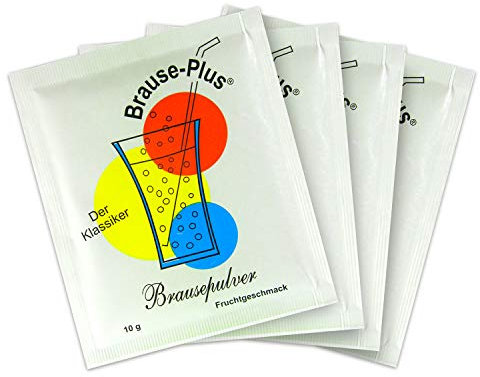 Top Sweets GmbH Brausepulver 4er Pack in Fruchtgeschmack - DDR Kultprodukte - DDR Produkte