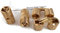 Einbohrband Zysa aus Messing | Zylinderscharnier für Holzdicke 17-22 mm Bayram® | 1 Paar Scharnier mit 180° Öffnungswinkel | unsichtbar verdeckte schanier Möbelband (10mm)