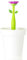 VIGAR Flower Power Poubelle de Salle de Bain en Plastique Multicolore 21 x 20,5 x 26,5 cm