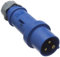 Mennekes 148 AMV-TOP-Stecker, IP44 Schutz, 6 Stunden Erdung, 3-Pol, 16 A, 230 V Blue