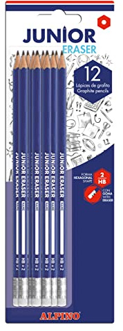 Alpino JU000011 - Blister 12 lápices con goma