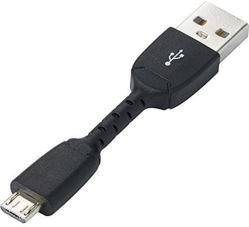 Renkforce USB 2.0 USB-A Stecker, USB-Micro-B Stecker, 0,05 m, schwarz, RF-4260171