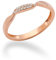 Miore Damen-Ring 9 Karat (375) Rotgold mit 14 Diamant Brillanten 0.05ct