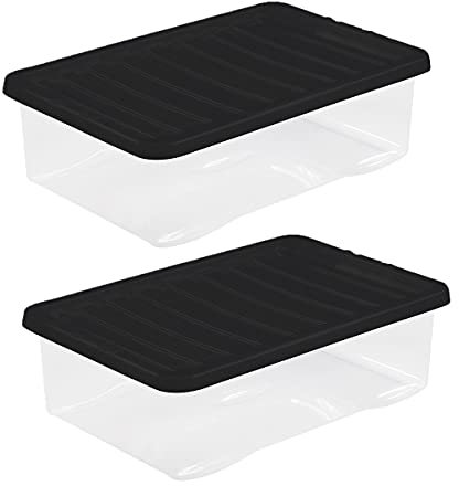 WHATMORE CRYSTAL 32L BOX & LID CLEAR (pack of 2) 10860 x 2