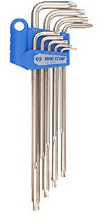 KING TONY 20319PR Jeu de Clés Mâles Longues Torx® en Étui, Set de 9