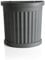 Bama vaso Roma con piattino, 27 x 52 x 49 cm, Resina, Grey, 27x52x49 cm