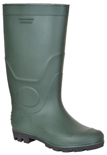 Portwest FW90 Stivali Wellington In PVC Impermeabili Per Uomo Verde, 45