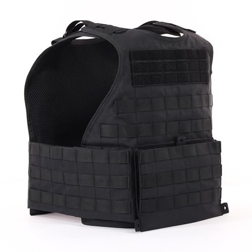 Zentauron Plattenträger ARES gepolsterte Schutzweste Molle Kompatibel zur Aufnahme von Ballistik militärischer Plate Carrier Airsoft Kampfmittelweste
