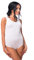 Evoni Damenbody Größen | Damen Overall Bodysuit mit Rundhals | breite Träger | Verschluß-Haken | Unterzieh-Body mit optimaler Passform | sportlicher Damen-Body, Weiß, M