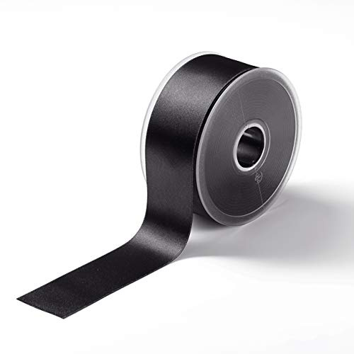 Prym Satin Ribbon 38 mm Black, 100% Polyester