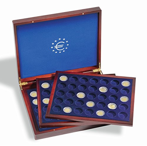 Leuchtturm 303369 Cassette à Monnaie pour 105 pièces commémoratives et de Collection de 2 Euros en Capsules - Cassette à Monnaie avec 3 Inserts