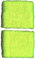 Freak Scene® Schweißband 2er Set einfarbig neon Pulswärmer°unifarben°uni°Frottee, Farbe: gelb-neon Set