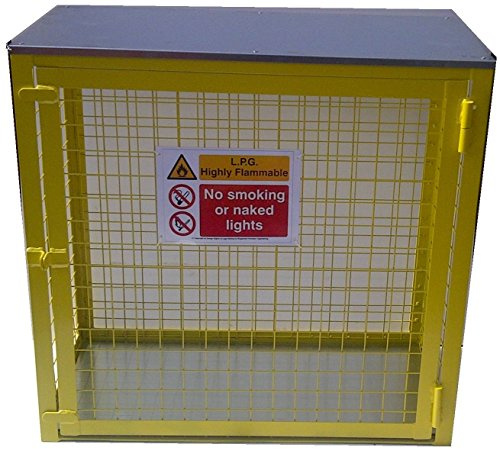Gas Bottle Storage Cage 3 x 19KG - Storage - Security - LPG (Yellow)