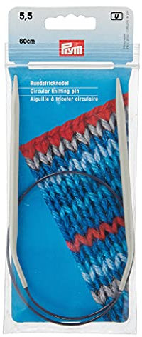 Prym 211362 Rundstricknadeln ALU 60 cm 5,50 mm grau