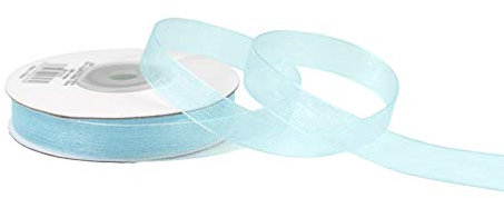 Organzaband 12mm x 25m Hellblau
