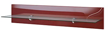 Vladon Wandregal Bari, Made in Germany, in Bordeaux Hochglanz - Modernes Schweberegal (98 x 20 x 19 cm)