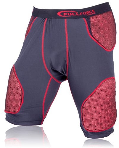 Full Force, Pantaloni Corti da Calcio con Imbottitura Uomo/Bambino, Nero (Schwarz), S