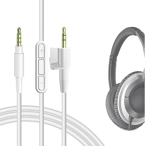 GEEKRIA Audio Cable with Mic Compatible with Bose Around-Ear AE2, AE2i, AE2w Cable, 2.5mm Aux Replacement Stereo Cord with Inline Microphone and Volume Control (5.6 ft/1.7 m)