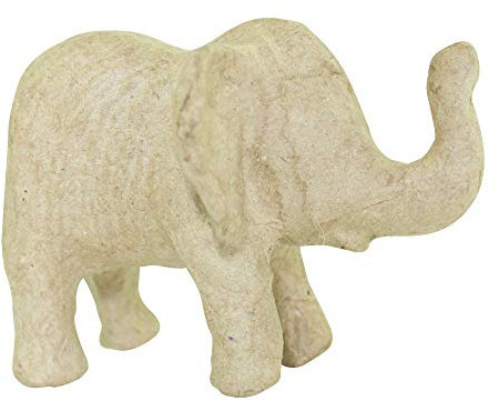 Décopatch AP152O Träger XS aus Pappmaché, mini Elefant, 10 x 8 x 7 cm, zum Verzieren