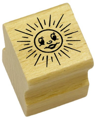 Elbi Lehrerstempel: Sonne, strahlend aus Holz - K11/6