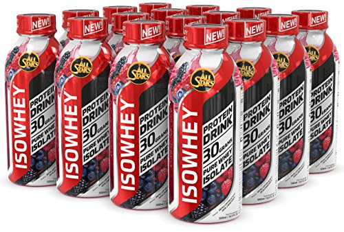 ALL STARS Isowhey Pure High Protein Drink Fertig-Getränk 16 x 500ml Blutorange - Kalorienarmes & zuckerfreies Sport-Getränk mit 30000mg Wheyprotein-Isolat, Bis zu 7470mg BCAAs