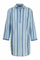 Mens Summer Nightshirt Poly Cotton Stripe (Large, Sky)