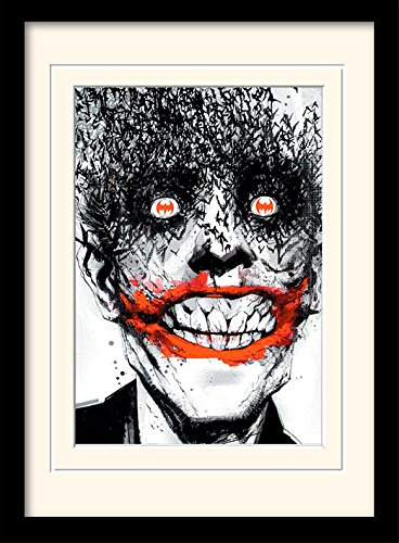 DC Comics Joker Bats Mounted And Framed Print, 30 x 40 cm