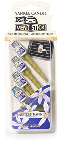 Yankee Candle Car Vent Stick, Midnight Jasmine, weiß, 0,1 x 6,6 x 18,2 cm