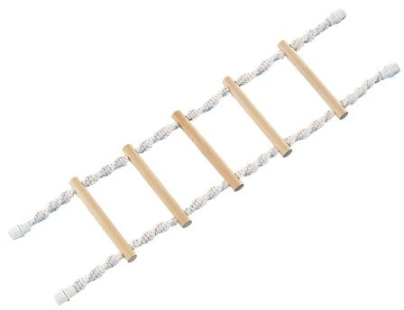 Nobby 31357 Cage Toy, Strickleiter mit Schraubbefestigung weiß 75 x 20 cm; 5 Stufen