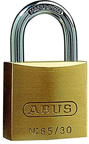 ABUS Cadenas laiton 65/30 - corps du cadenas en laiton massif - anse en acier trempé - niveau de sécurité ABUS 4