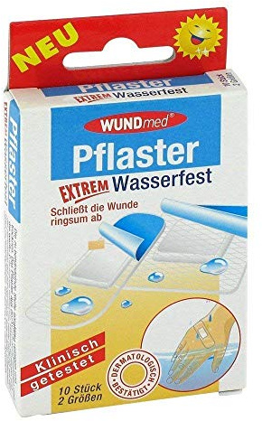 Extrem wasserdichtes Pflaster, 2 Größen, transparent (02045), 10St