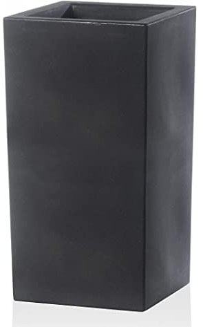 Bac à fleur - Bac à Fleurs Schio Cubo Alto 40 x 40 x 80 cm Anthracite