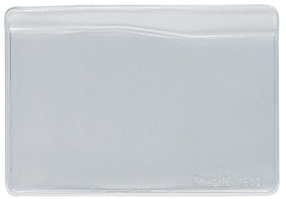 Favorit 100500082 - Porta Cards con 2 Tasche 2 Tasche Sagomate, 8.5 x 5.4 cm, Trasparente