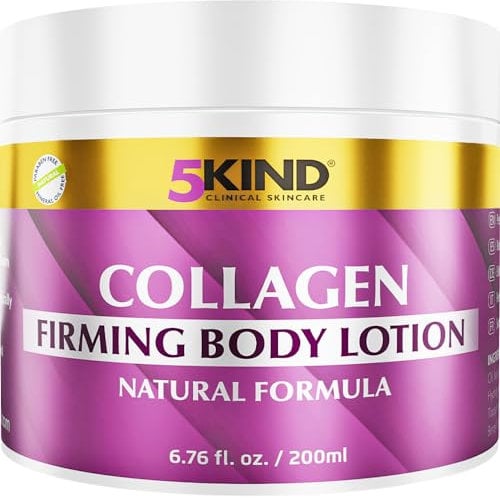 5kind Collagen Straffende Feuchtigkeitscreme 200 ml - Professionelle Anti Cellulite Creme für straffe, gepflegte Haut - Luxuriöse Skincare - Natürliche Collagen Creme