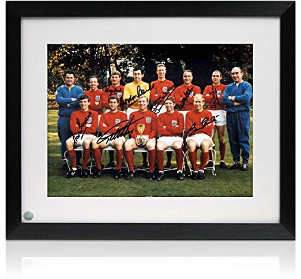 Exclusive Memorabilia 1966 England Football World Cup Squad Signed Photo. Framed